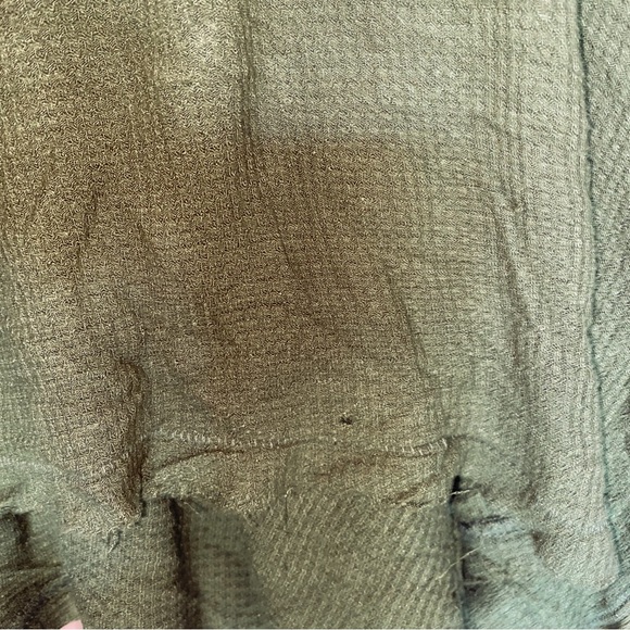 Free People Olive Green Long Sleeve Top We The Army Laguna Thumbhole Small Festi - Picture 7 of 14